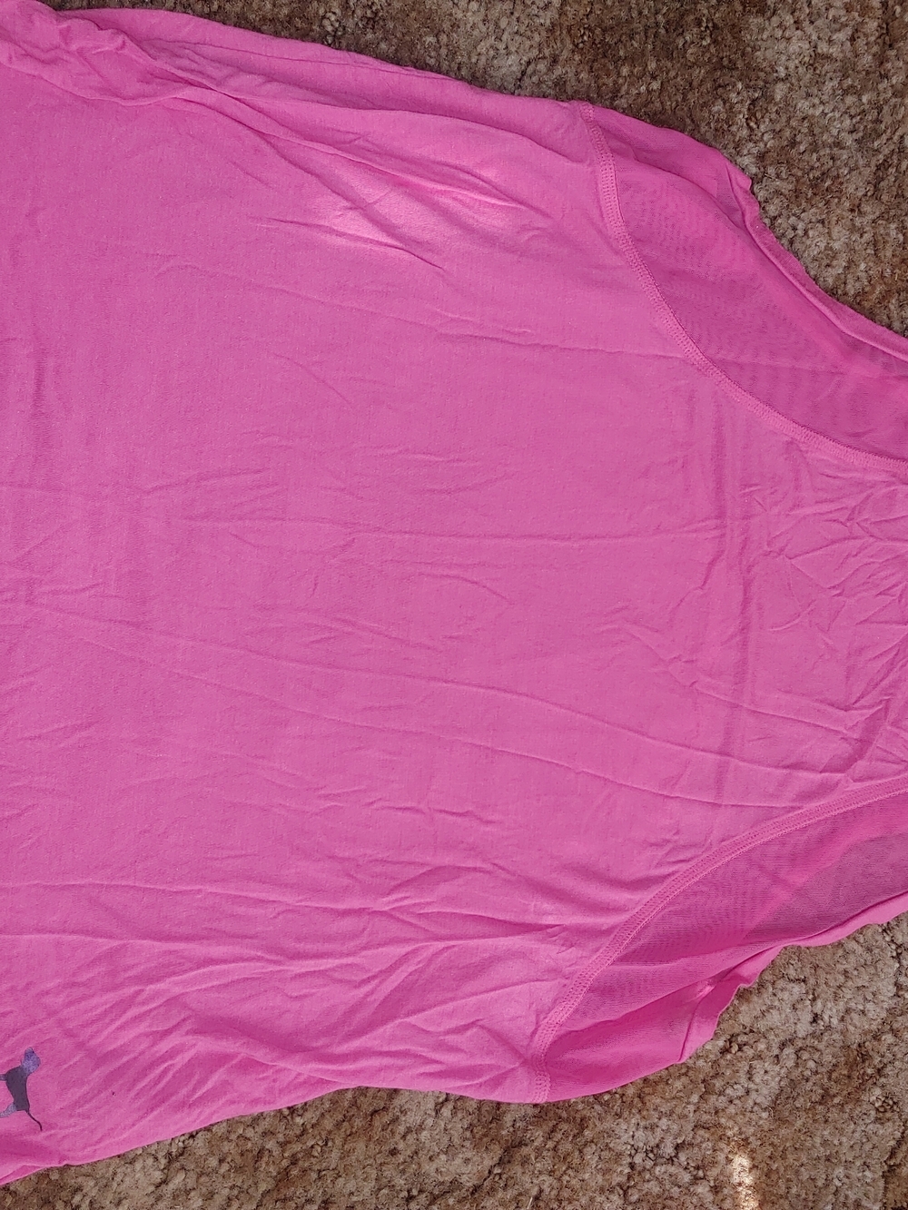 PINK Victoria's Secret Hot Pink Crew Neck Tank Super Soft